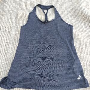 2 Asics Athletic Tank Tops, Grey and Blue